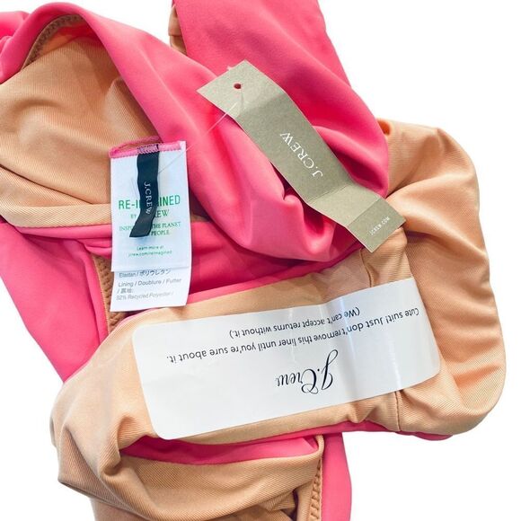 J Crew Tea Rose Pink Curved Waist Cheeky Bikini Bottom Sz XXL NWT - Picture 5 of 13